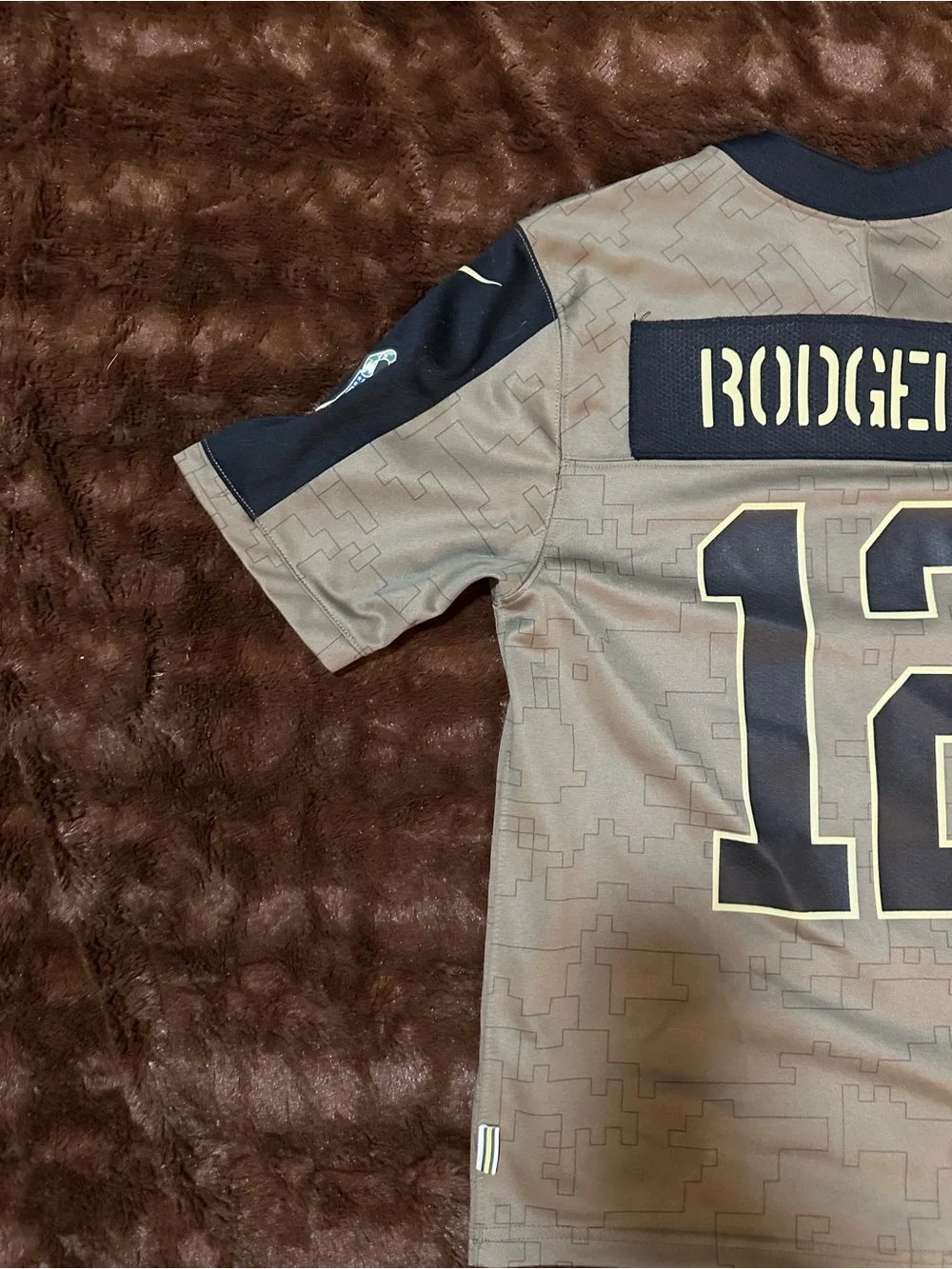 Nike NFL On Field Green Bay Packers Aaron Rodgers Salute to Service Jersey